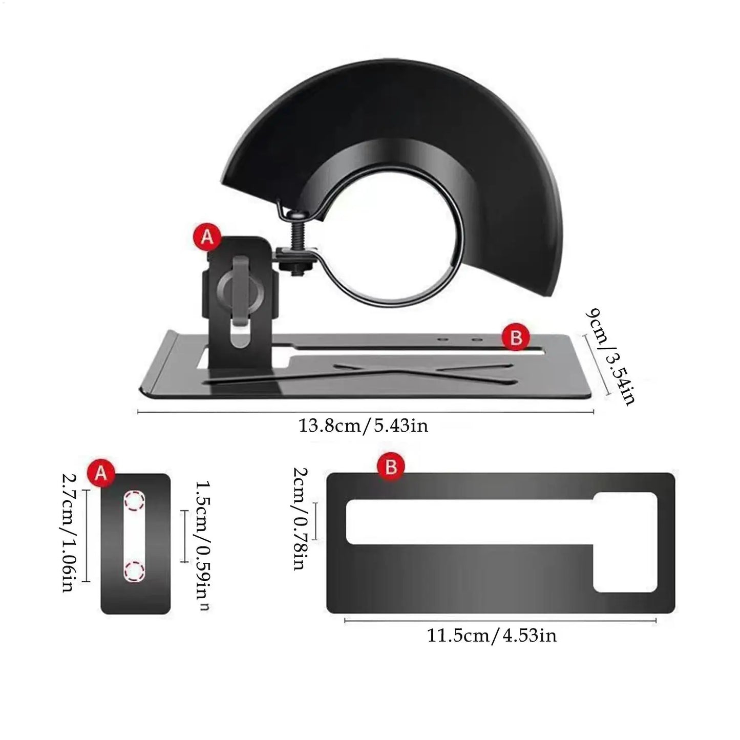 Angle Grinder Support Bracket With Protective Guard