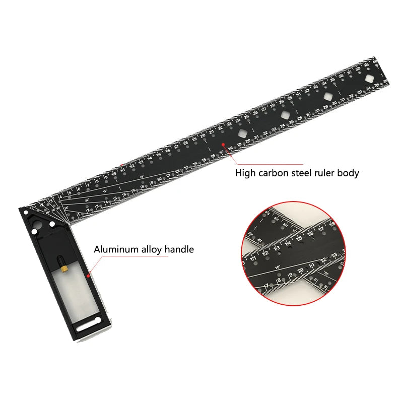 Multi-Angle Measuring Ruler Tool – Precision Layout & Marking Gauge