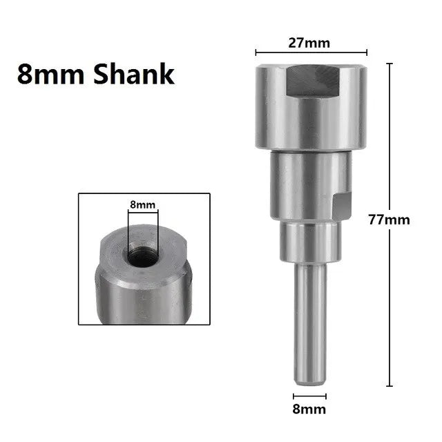 Router bit extension collet holder