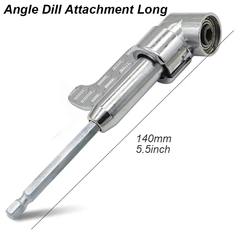90 Degree Right Angle Drill Adapter – Magnetic 1/4" Hex Extension