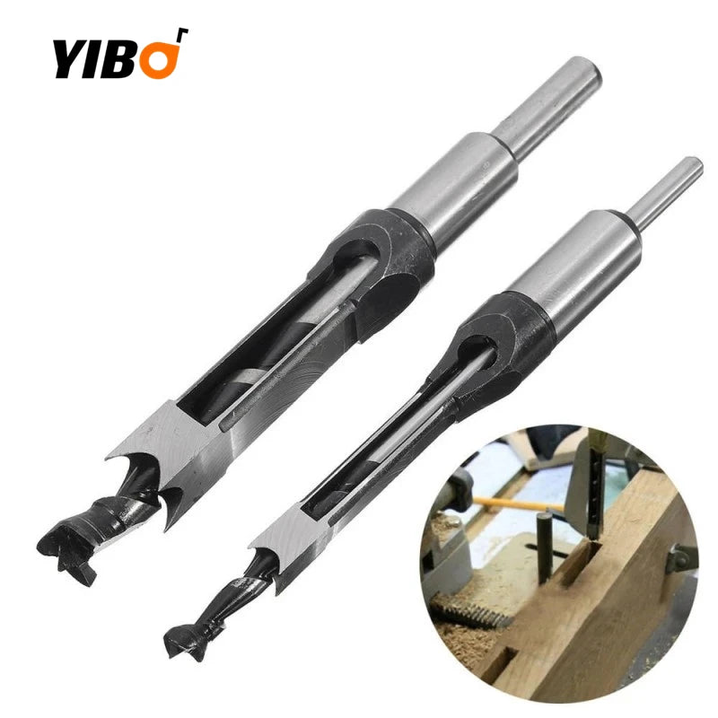 Square Hole Drill Bit Set – Mortise Chisel Kit for Drill Press (4 Pieces)