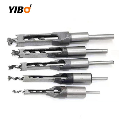 Square Hole Drill Bit Set – Mortise Chisel Kit for Drill Press (4 Pieces)