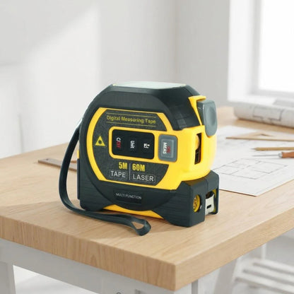 3-in-1 Laser Tape Measure – Digital Distance Meter with Steel Tape (40m/60m)