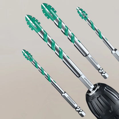 93HRC Multi-Material Drill Bit Set – YG6A Carbide, Hex Shank (4pcs)