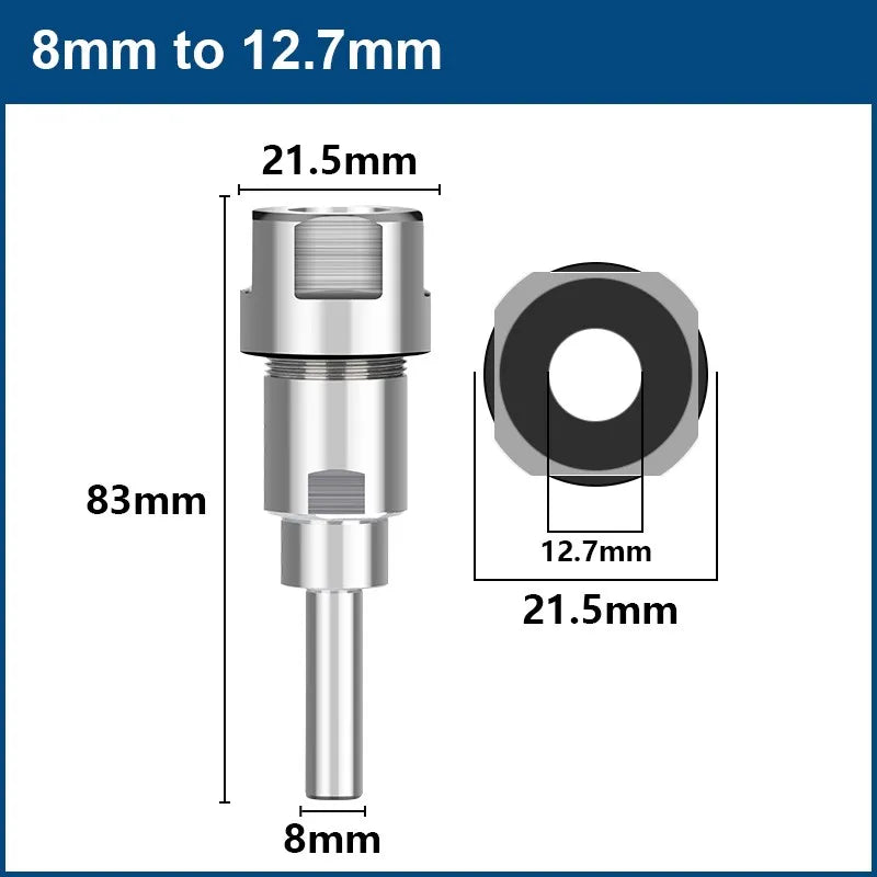 Router bit extension collet holder