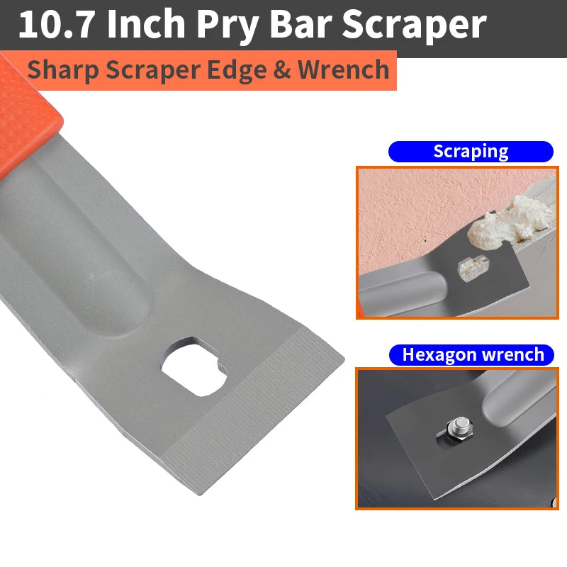 Pry Bar Nail Puller 272mm Stainless Steel