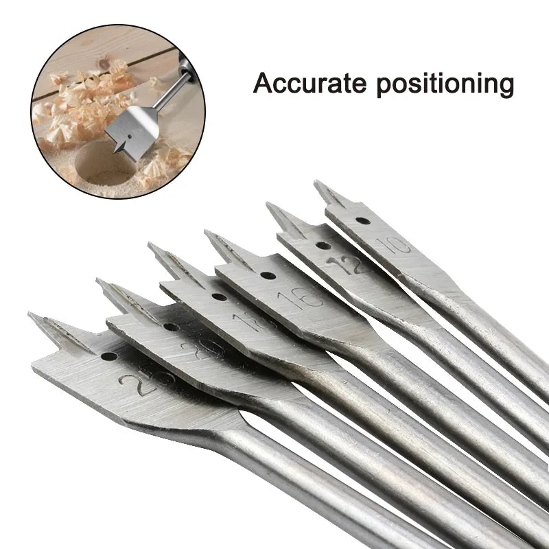 Spade Drill Bit Set 10–25mm Wood Drilling