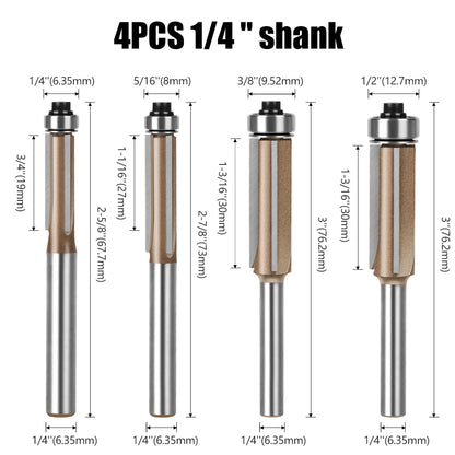 Curve Routing Jig Set with 4 Router Bits
