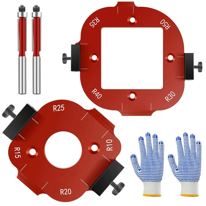 Corner Radius Jig Set For Woodworking (R10–R50)