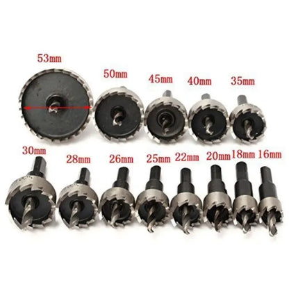 HSS Hole Saw Drill Bit Set 16–53mm