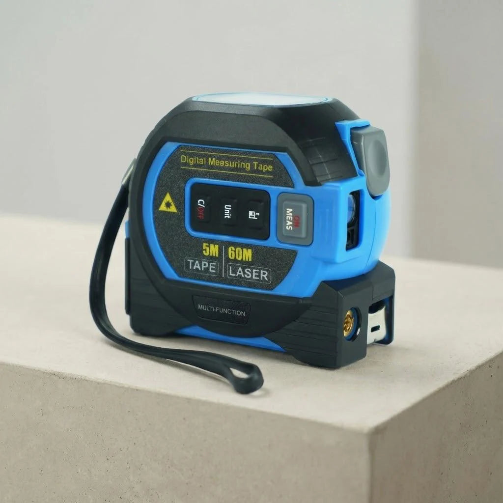 3-in-1 Laser Tape Measure – Digital Distance Meter with Steel Tape (40m/60m)