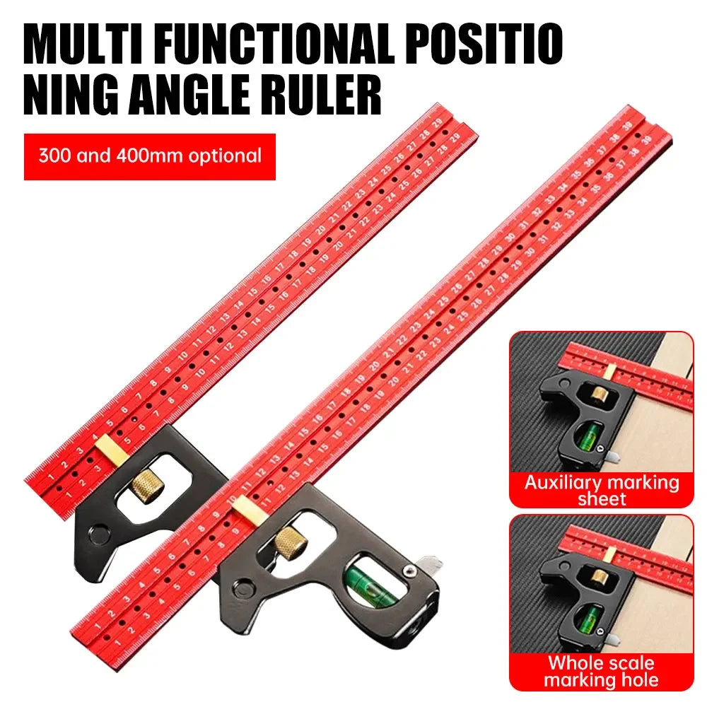 COMBINATION ANGLE SQUARE RULER FOR WOODWORKING