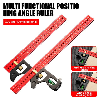 COMBINATION ANGLE SQUARE RULER FOR WOODWORKING