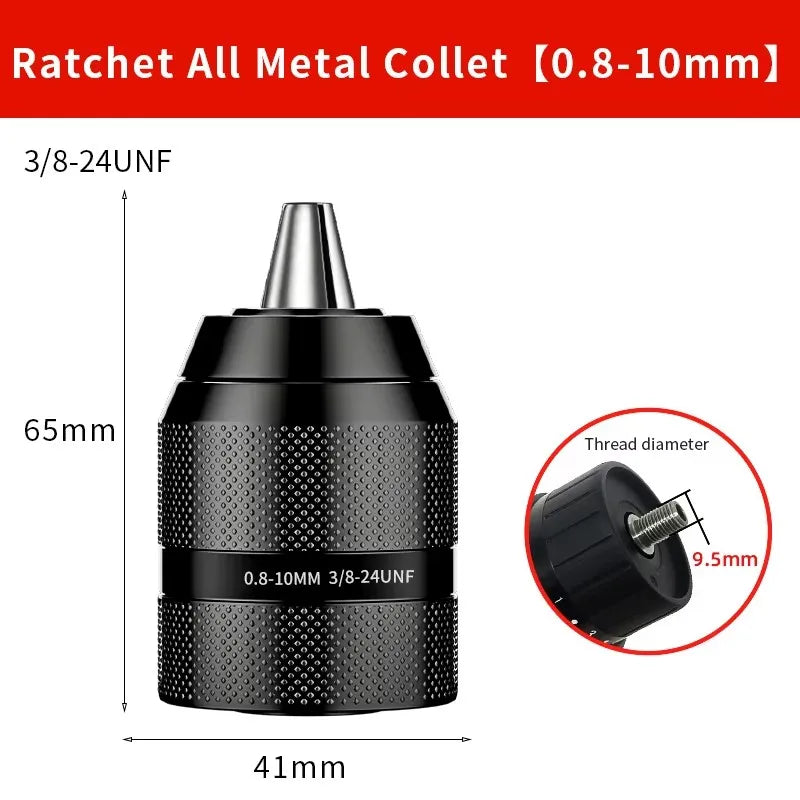 Keyless Drill Chuck Adapter 10–13mm