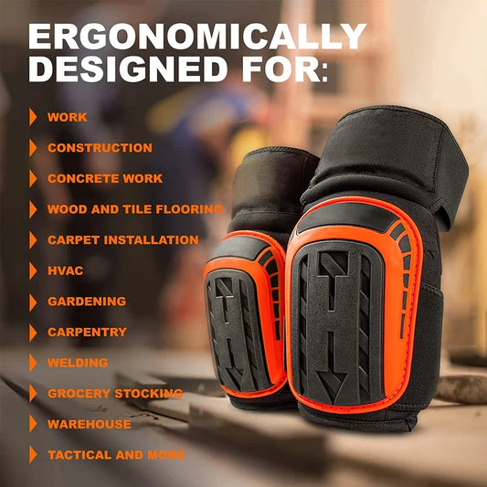 Professional Work Knee Pads – Heavy Duty Gel and EVA Protection