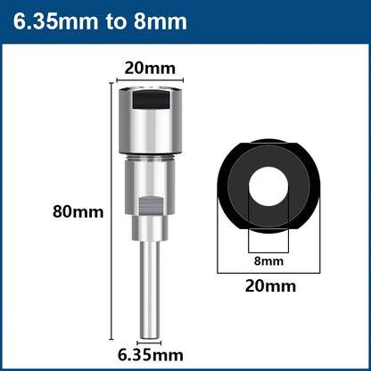 Router bit extension collet holder