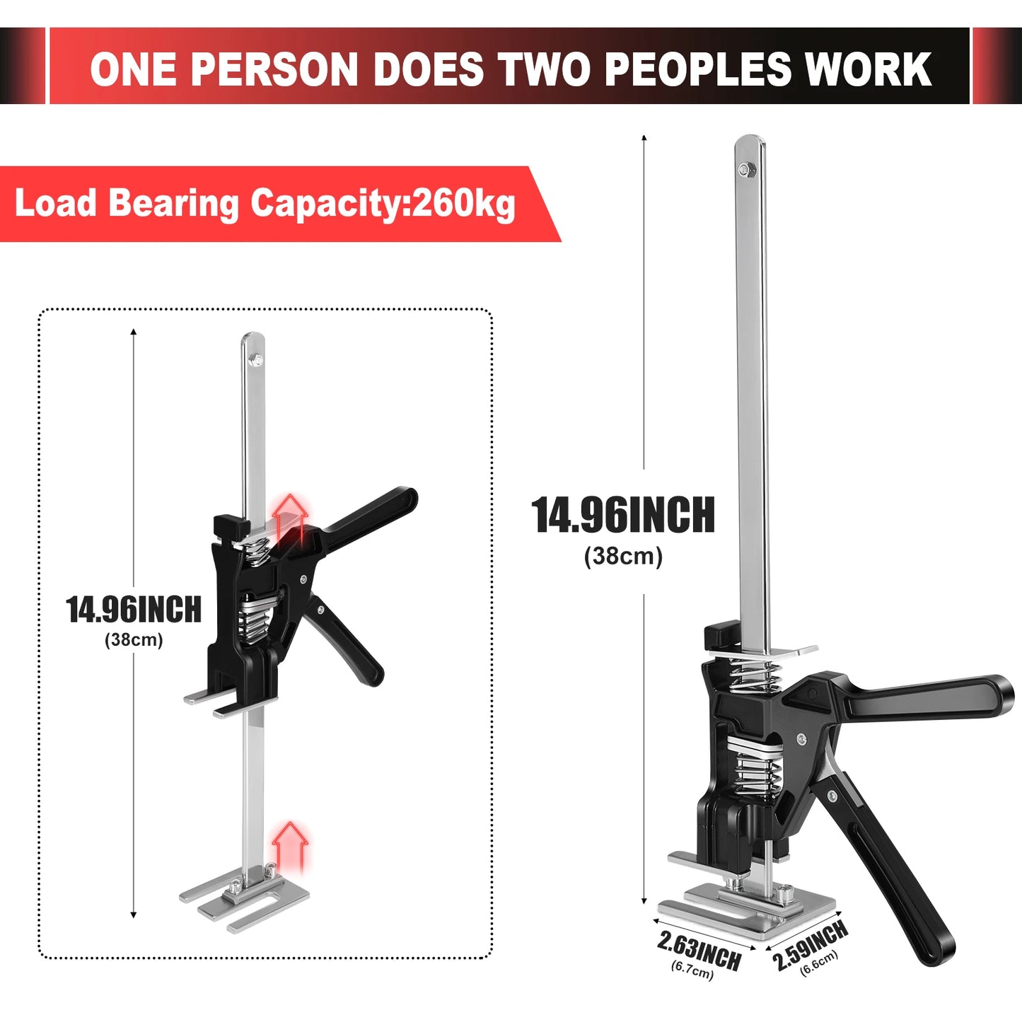 Labor Saving Jack Tool – Adjustable Height Lifting Tool (Up to 200kg)