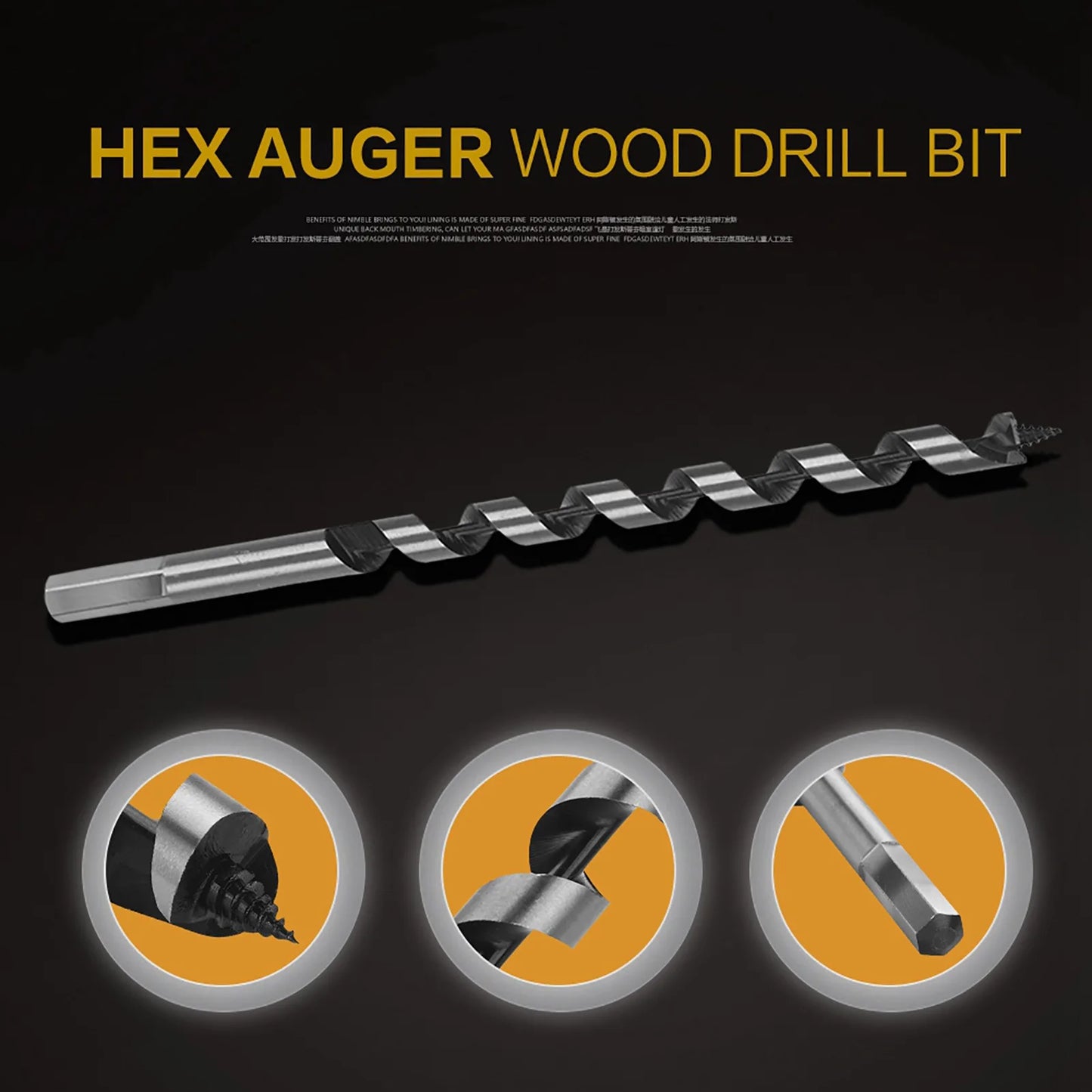 Auger Drill Bit Set 6–20mm With Wood Case