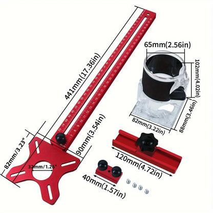 4-in-1 Router Guide Jig – Adjustable Edge Guide for Precision Routing