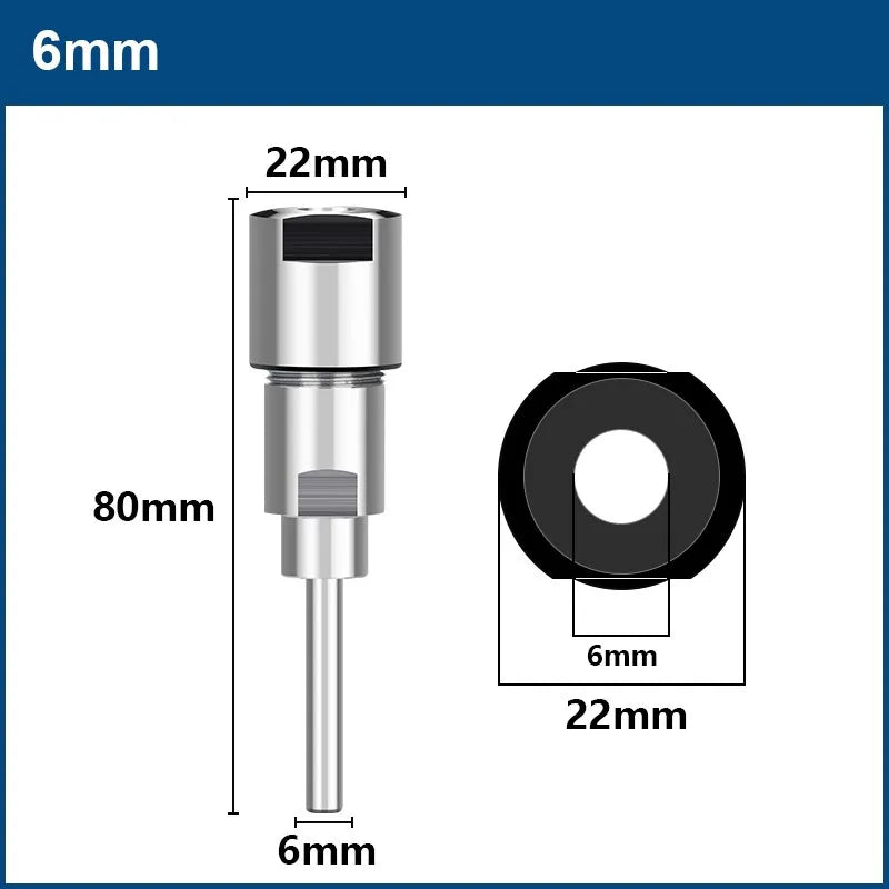 Router bit extension collet holder
