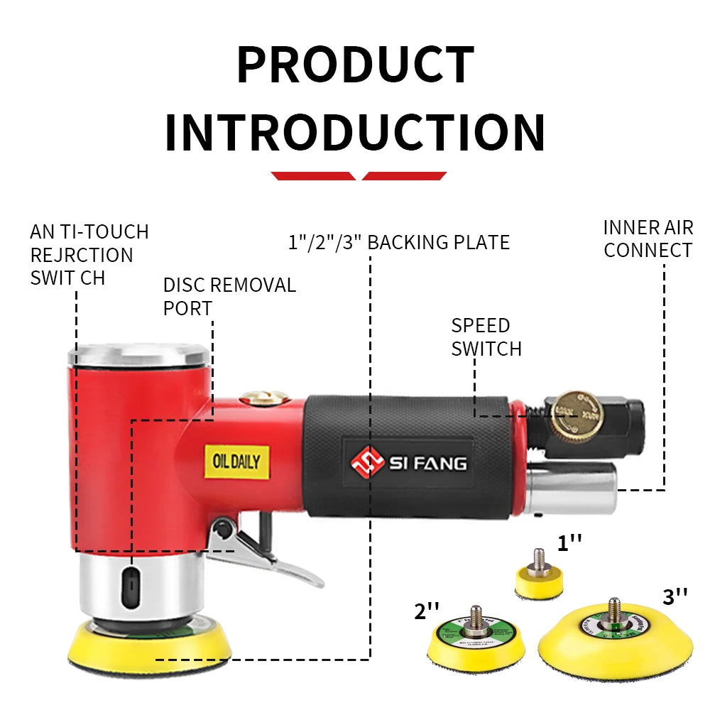 Mini Pneumatic Orbital Sander 15000RPM
