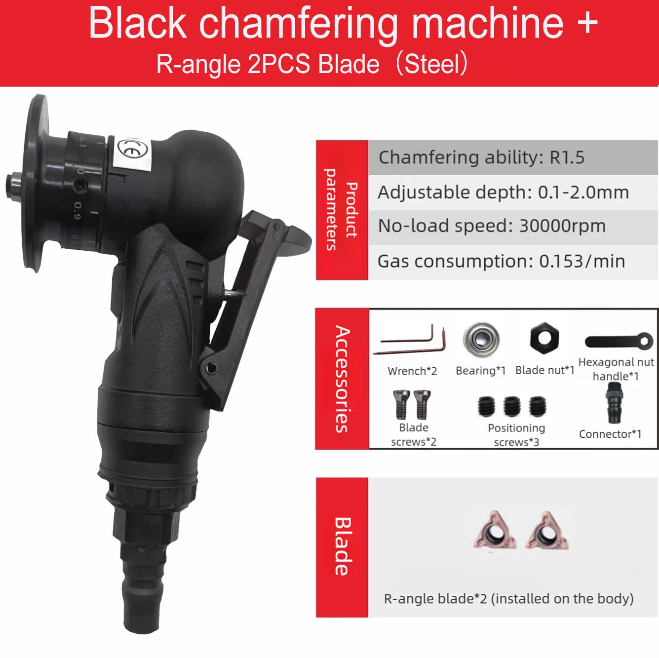 Pneumatic Chamfering Tool 45°