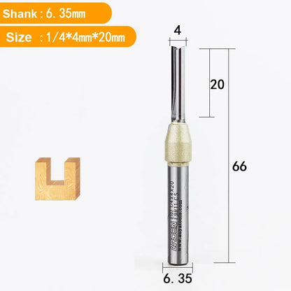 Arden Straight Router Bit – 1/4" Shank (3mm, 4mm, 5mm or 6mm)