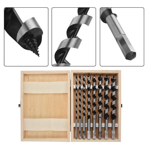 Auger Drill Bit Set 6–20mm With Wood Case
