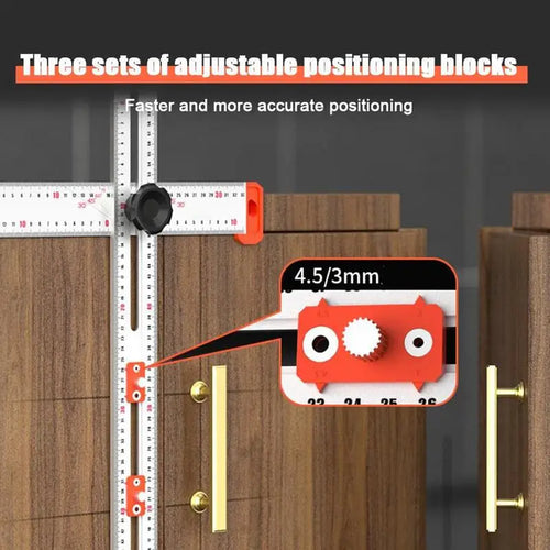 Precision T Square Ruler – Multi-Angle Measuring and Drilling Guide (60cm)