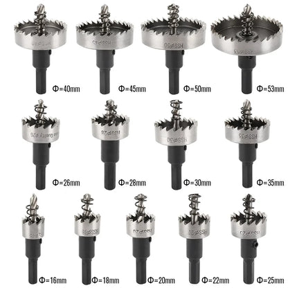 HSS Hole Saw Drill Bit Set 16–53mm