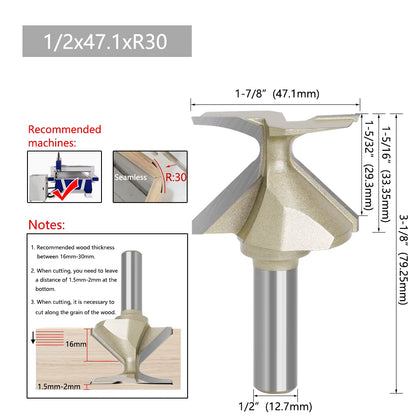 MDF Bending Router Bit – Precision Radius Cutting Tool (R18 / R30 / R50)