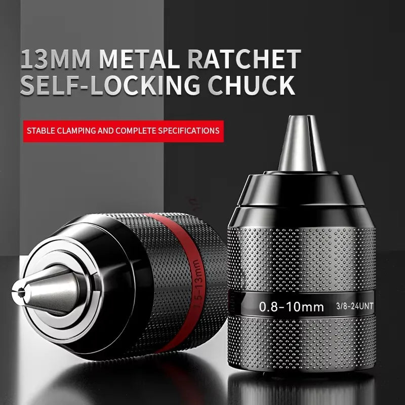 Keyless Drill Chuck Adapter 10–13mm
