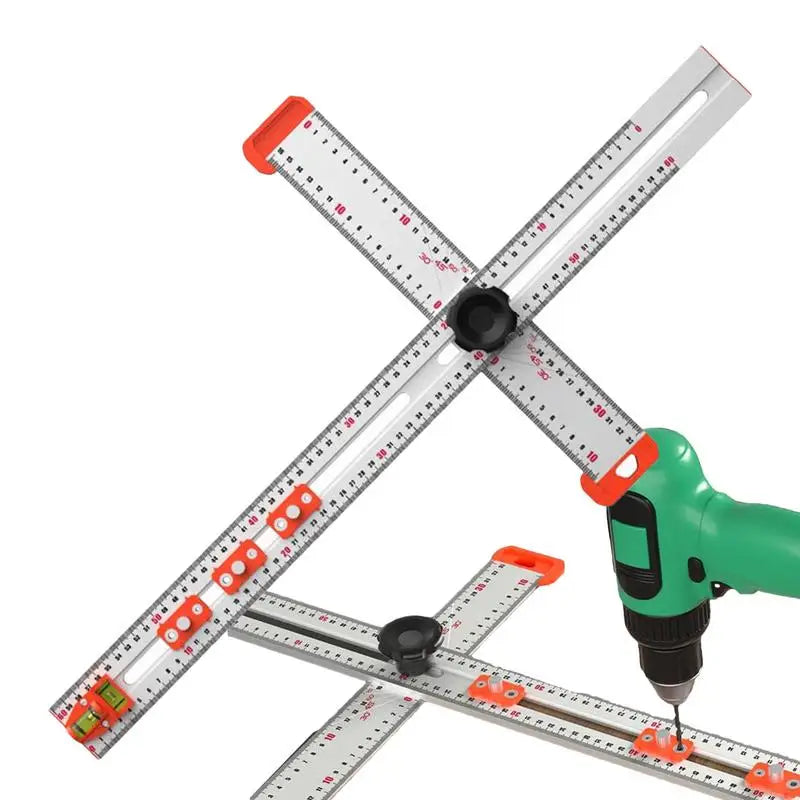 Precision T Square Ruler – Multi-Angle Measuring and Drilling Guide (60cm)
