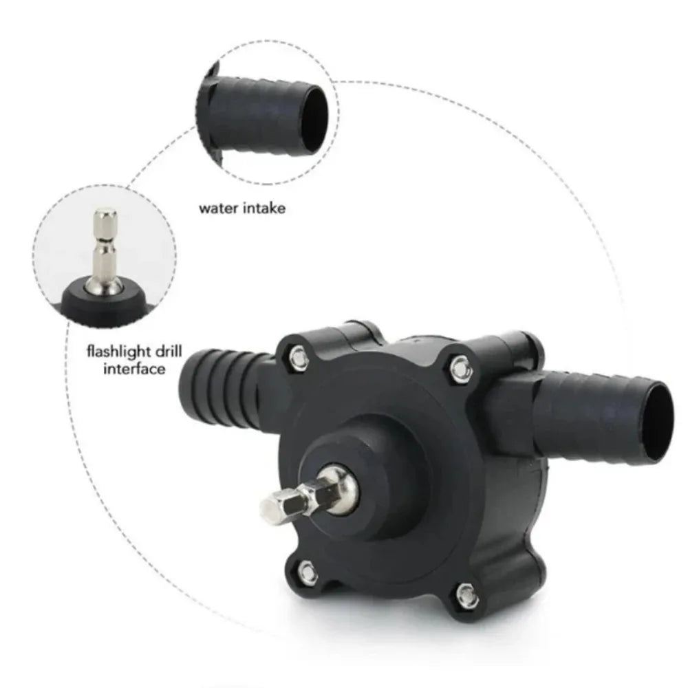 Drill Powered Water Pump Self Priming