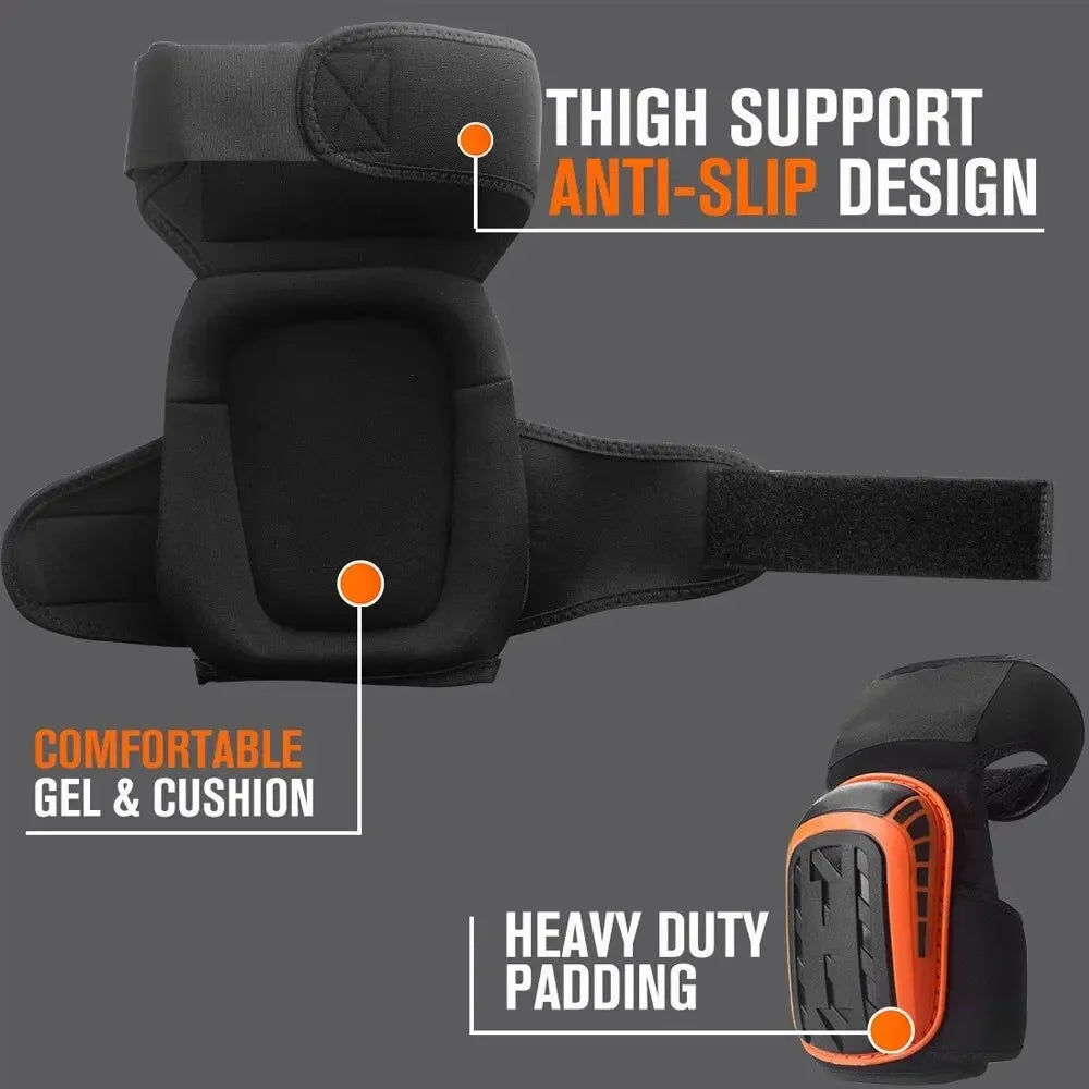 Professional Work Knee Pads – Heavy Duty Gel and EVA Protection