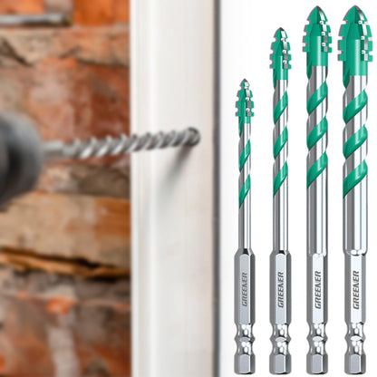 93HRC Multi-Material Drill Bit Set – YG6A Carbide, Hex Shank (4pcs)