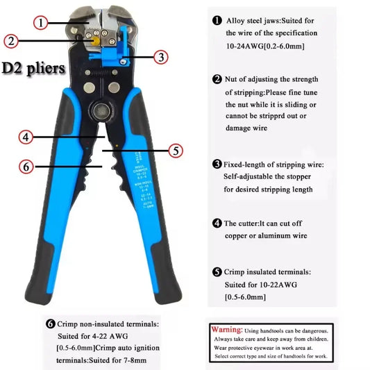 Automatic wire stripper crimping tool