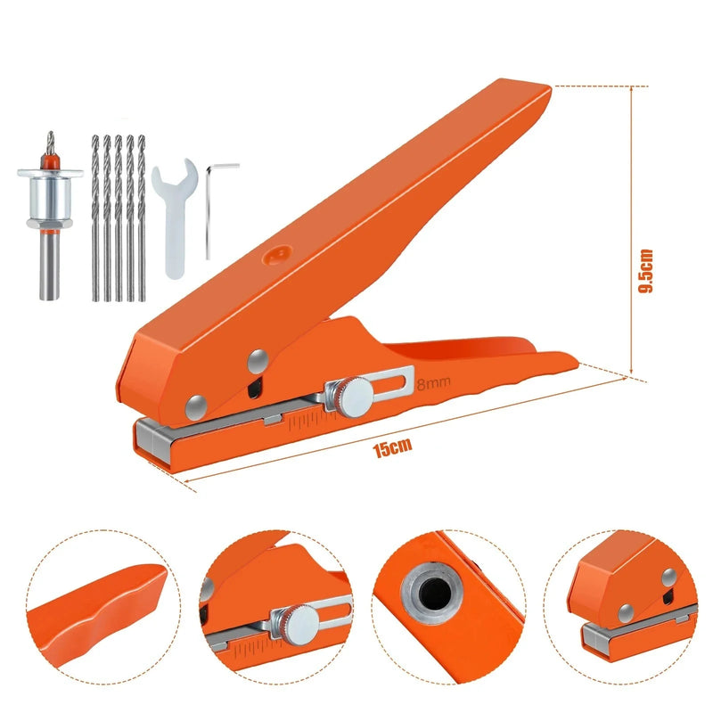 Kit de alicates para cubrir orificios de 8 mm con avellanador de taladro de 3 mm 