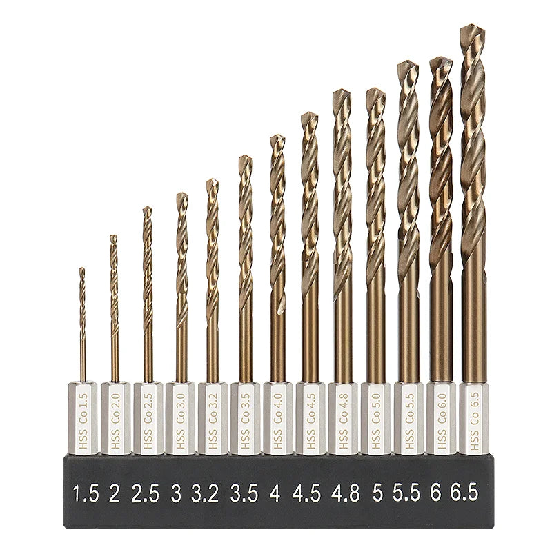 Cobalt twist drill bit set (M35)