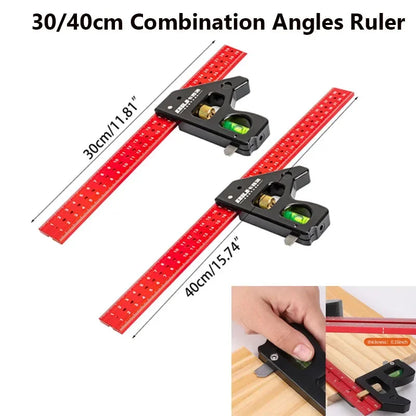 COMBINATION ANGLE SQUARE RULER FOR WOODWORKING