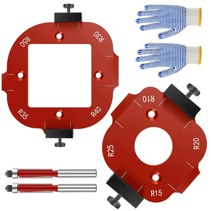 Corner Radius Jig Set For Woodworking (R10–R50)