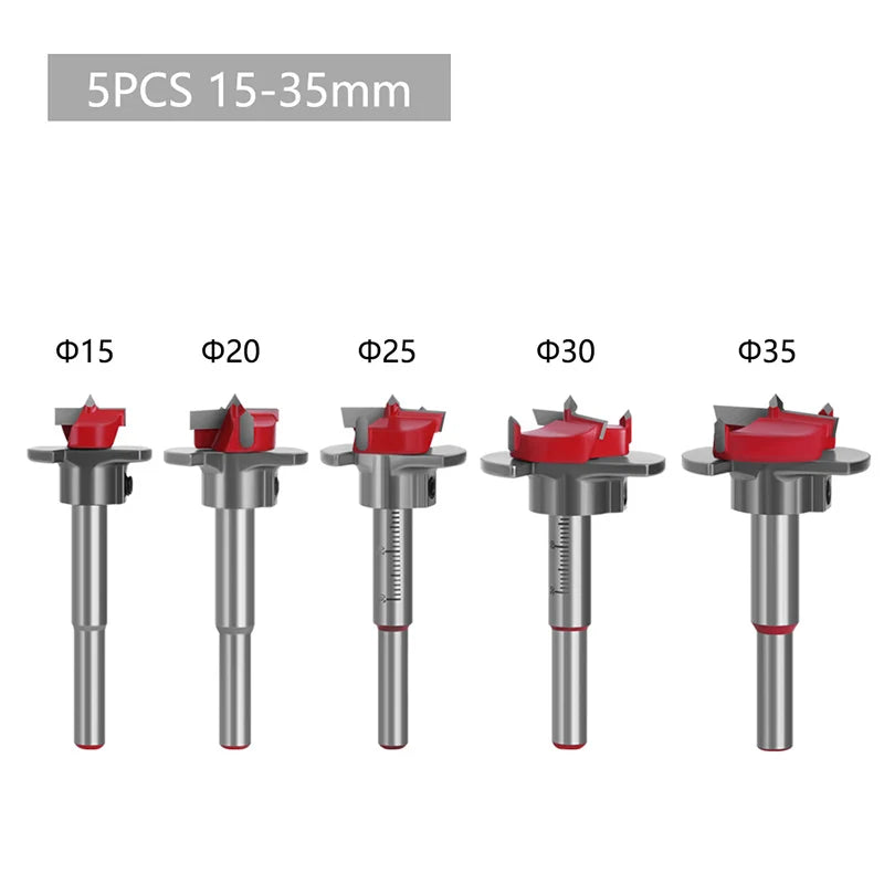 Hinge Hole Saw Drill Bit Set 15–35mm