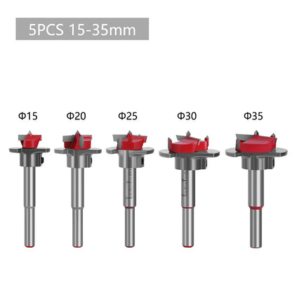 Hinge Hole Saw Drill Bit Set 15–35mm