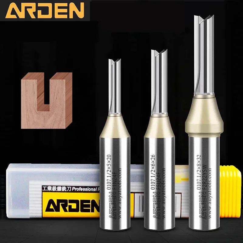 Arden Straight Router Bit – 1/4" Shank (3mm, 4mm, 5mm or 6mm)