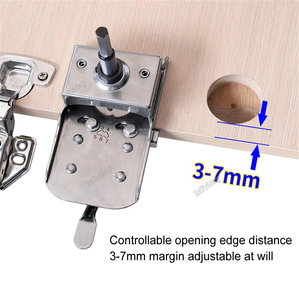 35mm Concealed Hinge Jig – Adjustable Cabinet Door Drilling Guide