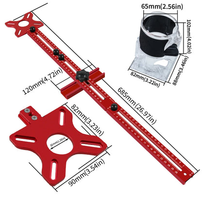 4-in-1 Router Guide Jig – Adjustable Edge Guide for Precision Routing