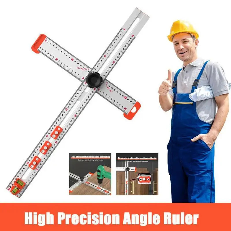 Precision T Square Ruler – Multi-Angle Measuring and Drilling Guide (60cm)
