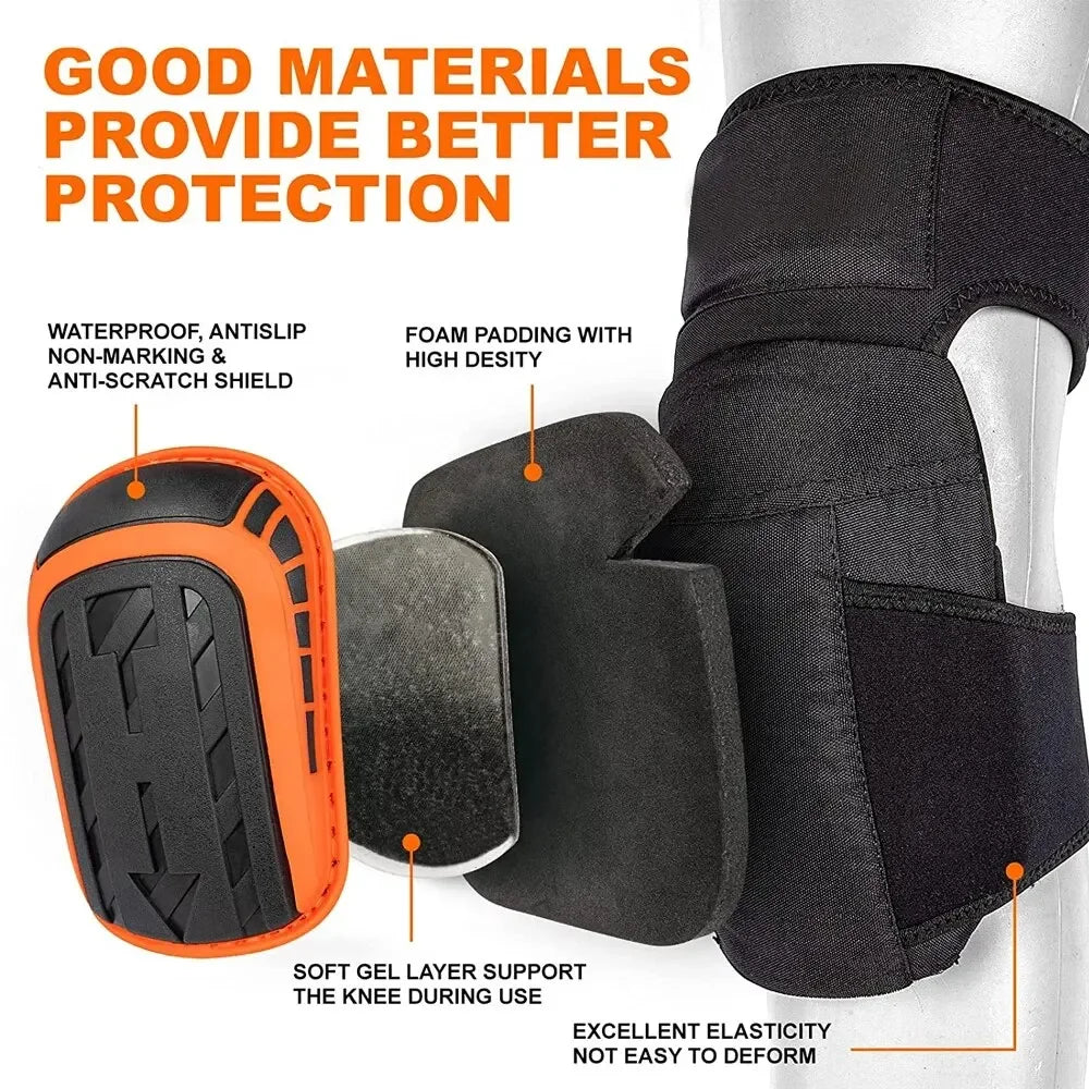 Professional Work Knee Pads – Heavy Duty Gel and EVA Protection
