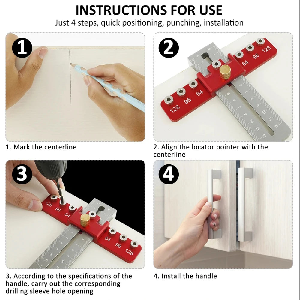 Cabinet Hardware Jig (Handle Drilling Guide)