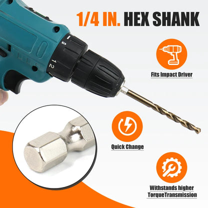 Cobalt twist drill bit set (M35)